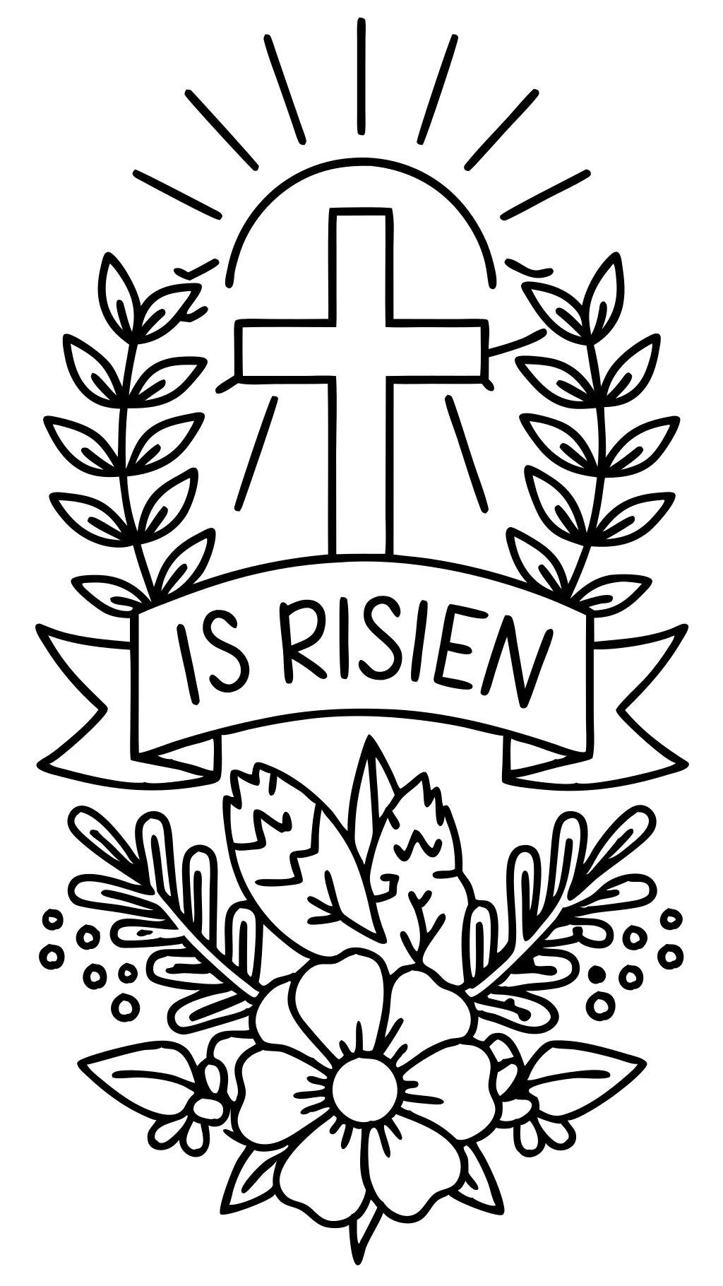 he is risen coloring page